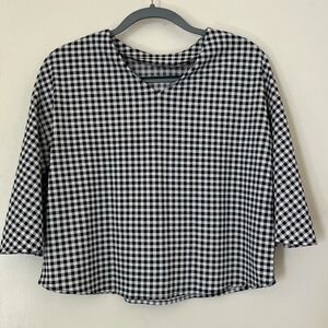 Black and White Gingham Shirt